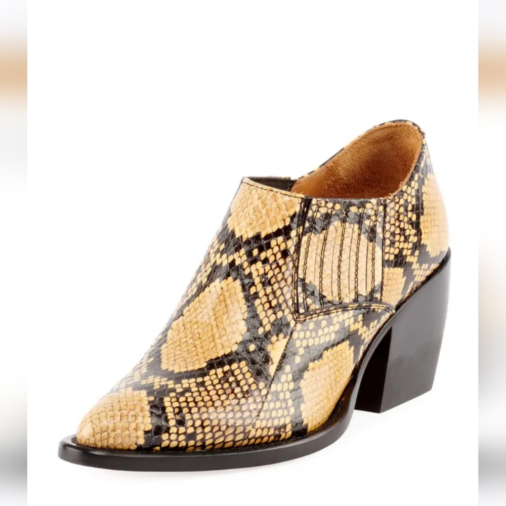 Chloe Rylee Python Embossed Ankle Bootie - image 1